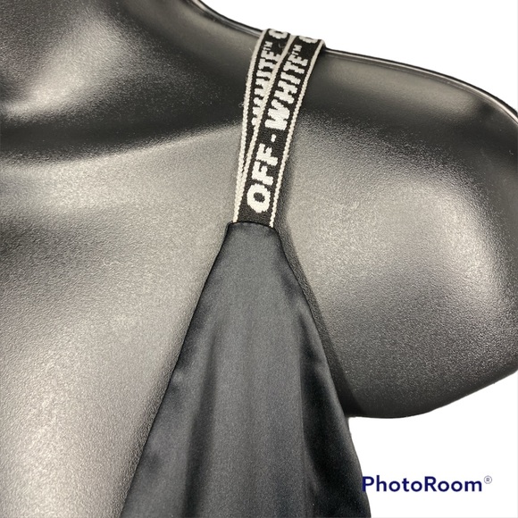 ✨HP✨Off-White Black Satin Dress - Main Label - Picture 5 of 12